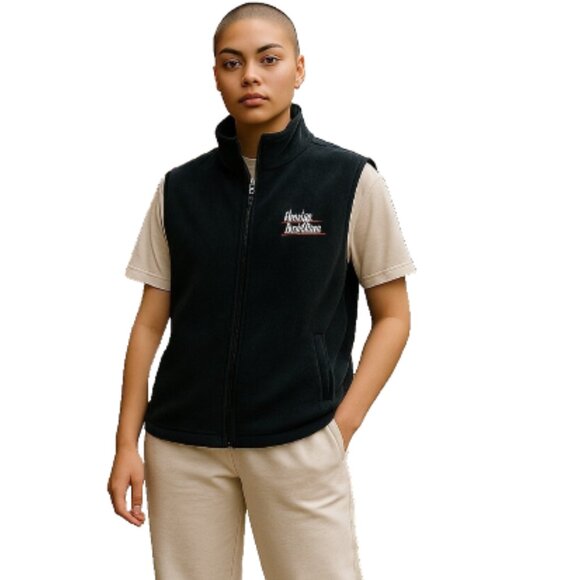 Harley-Davidson Women’s Vest Size M Black Fleece Full Zip Biker Motorcycle Logo - Picture 12 of 13